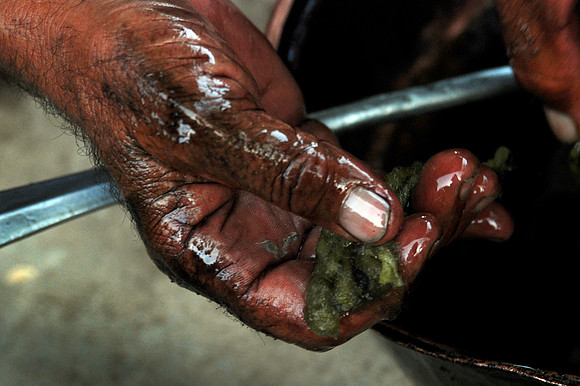 Faqir Soaking Wicks in Olive Oil - Lalish, Iraqi Kurdistan (2008)